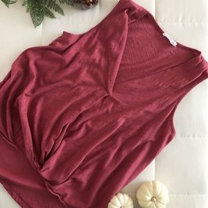 Red V Neck Tank Top